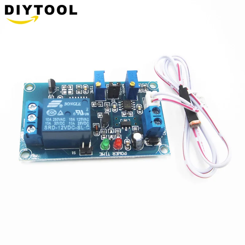 12V реле фоторезистора Модуль светильник Яркость Сенсор таймер обнаружения