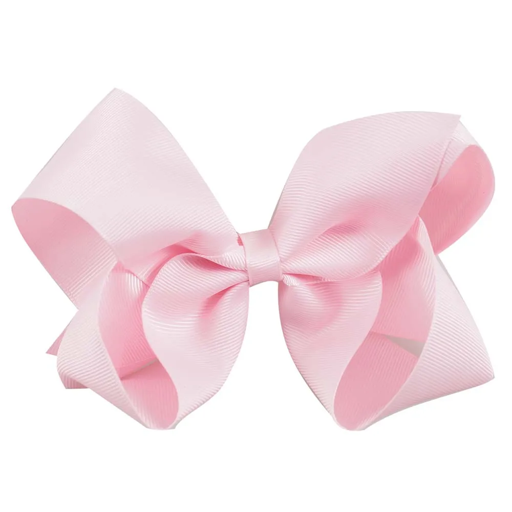32 шт./лот 6 &quotбольшой бант для волос девочек однотонные Ленточные банты с зажимом