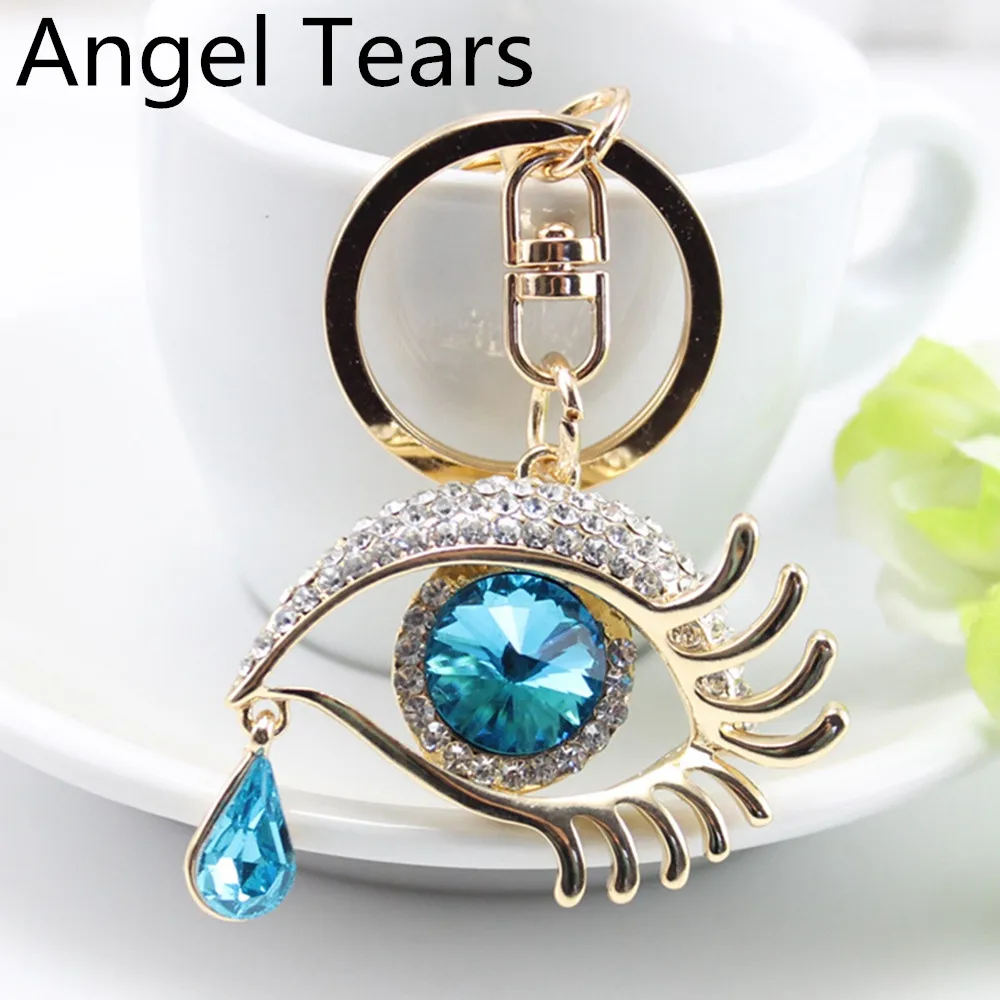 Angel Tears 1 шт. сумки аксессуары горный хрусталь Кристалл Бабочка Сова павлин брелок, подвеска для машины сумки модные украшения кулон украшение - Цвет: Angel Tears