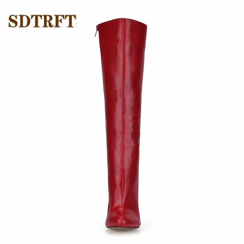 SDTRFT/туфли на шпильке 12 см сапоги мартинсы до колена красные туфли женские
