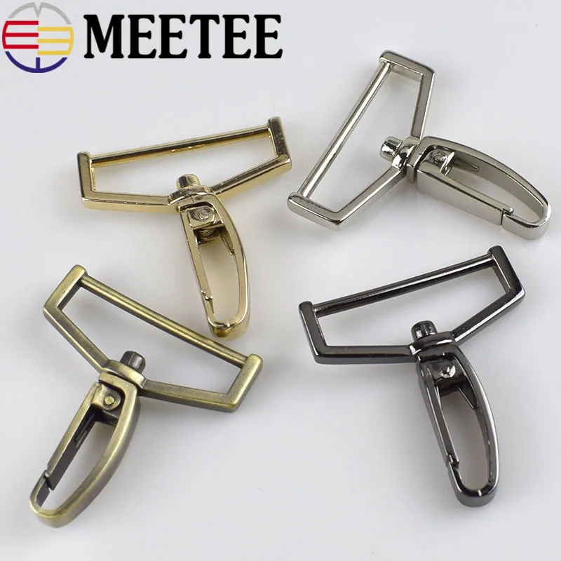 Meetee 10 шт 25/32/38mmStrap Пряжка сумки металла Карабин Крюк с защелкой с застёжкой "Лобстер" собачий ошейник застежка DIY кожаный аксессуар для рукоделия