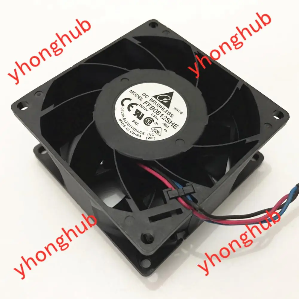 Вентилятор охлаждения сервера Delta Electronics FFB0812SHE R00 DC 12 В 0.87A 80x80x38 мм|square fan|server fandc fan