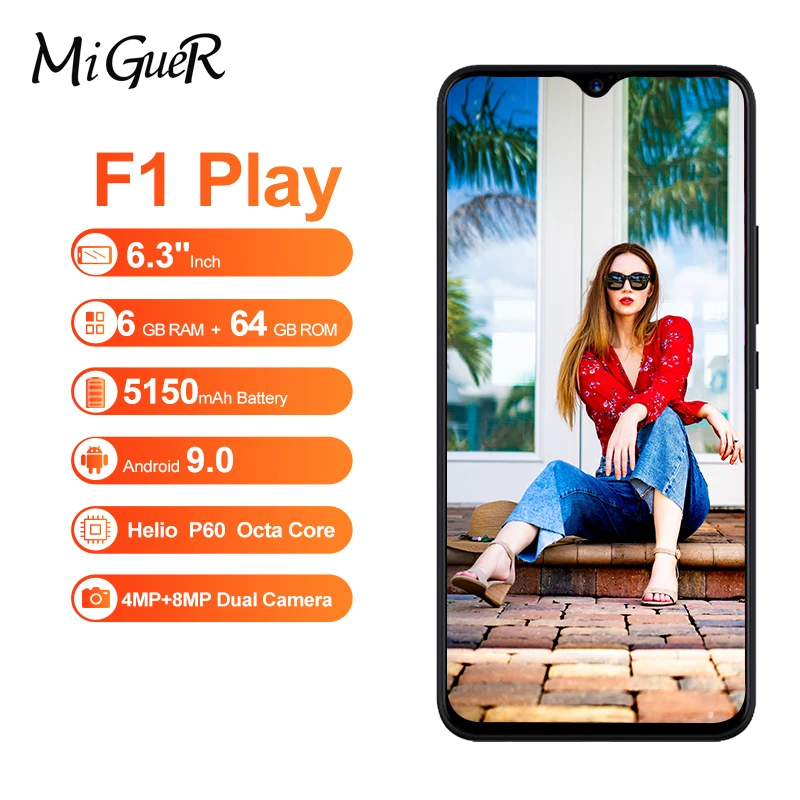 UMIDIGI F1 Play Android 9,0 камера 48 Мп+ 8 Мп+ 16 МП 5150 мАч 6 ГБ ОЗУ 64 Гб ПЗУ 6," FHD+ Helio P60 глобальная версия смартфон двойной 4G