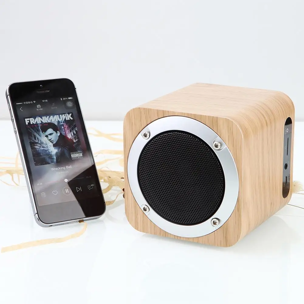 Деревянный Беспроводной Bluetooth Динамик Портативный мини музыке стерео Крытый