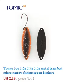 Tomic 1pc 2g 3,5g 5g lake area trout spoons casting micro metal fishing lures artificial bait ultralight