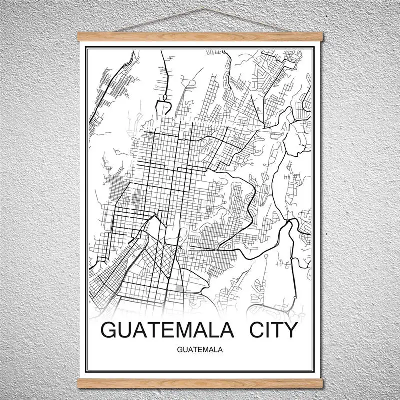 Заказной узор Гётеборг карта городов мира Картина маслом Современный плакат