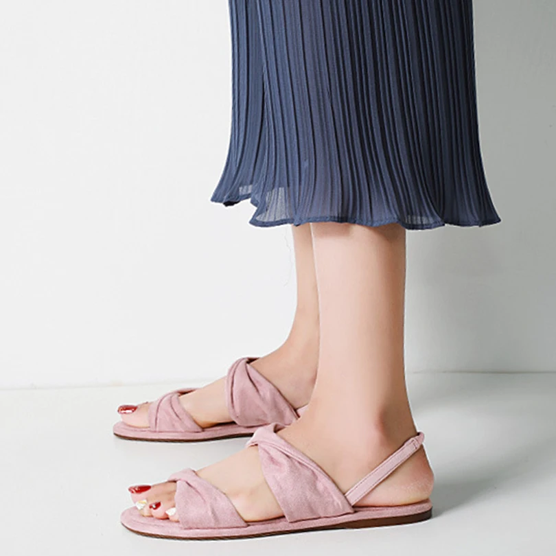 Женские сандалии с бантом-бабочкой римские открытым носком на платформе и низком