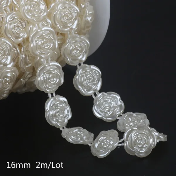 Style 8 2-10 метров, бежевая/белая леска, искусственный жемчуг, бусины, цепочка, цветы, сделай сам, гирлянда, свадебные украшения, вечерние, букет, принадлежности - Цвет: Style 8