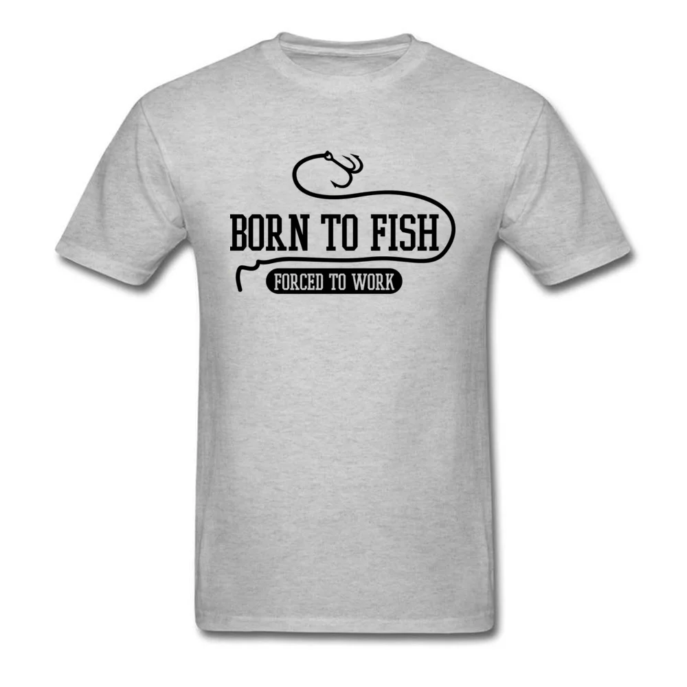 Мужская футболка Born To Fish с надписью Force Work летняя для отдыха|Мужские футболки| |