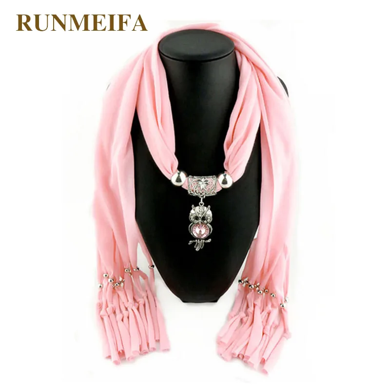 RUNMEIFA, новейший дизайн, ожерелье, шарфы для женщин, сова, подвеска, кисточки, шарф, Женские аксессуары, шаль, украшение, Сова, подвески, Echarpe