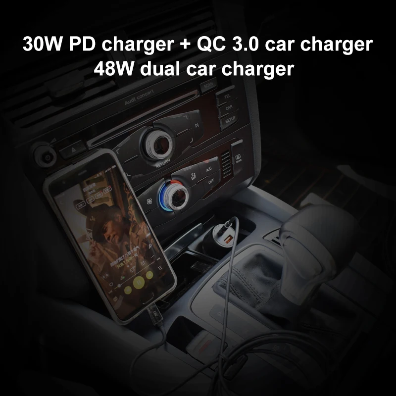 Зарядное устройство YOJOCK USB Type C PD быстрая зарядка QC3.0 для Nintendo Switch Xiaomi + 1 8 м белый