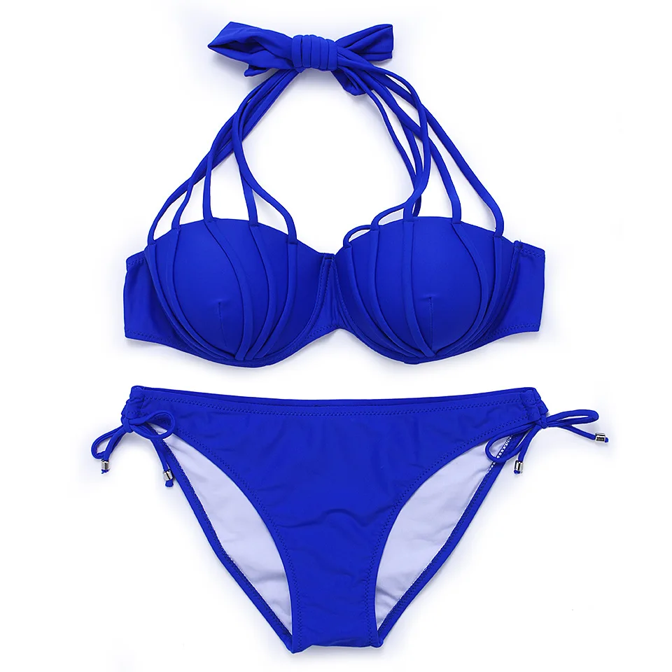 BTY5129 Blue Желтый, белый, черный комплект бикини, на косточках, пуш-ап, купальник, бикини, купальные костюмы, купальник для женщин, Maillot De Bain - Цвет: BTY5129 Blue