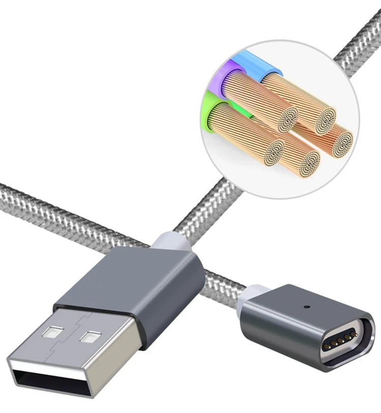 Прочное магнитное зарядное устройство из алюминиевого сплава кабель Micro USB для