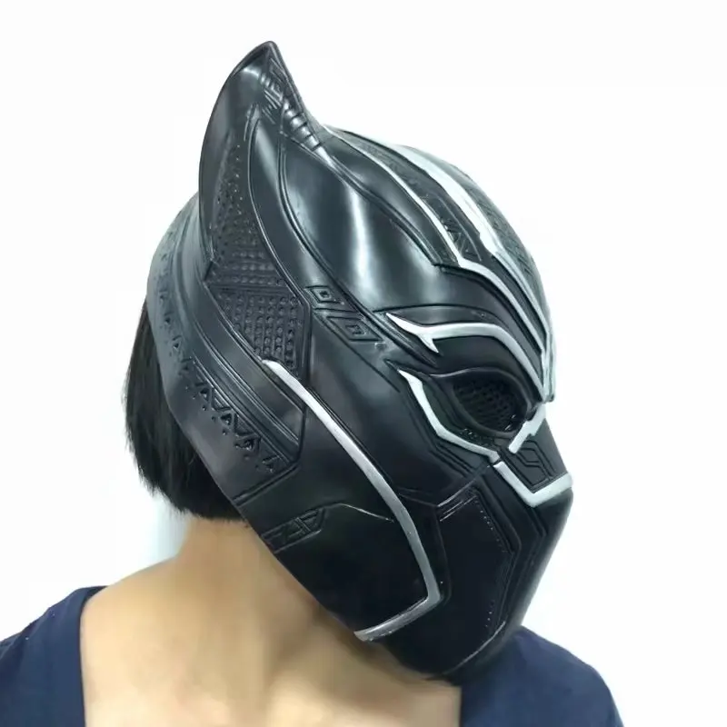 Супергерой Черная пантера Косплей Маска T'Challa Cos ПВХ латекс Маскировка головной убор Хэллоуин Косплей костюмы Карнавал отвращение