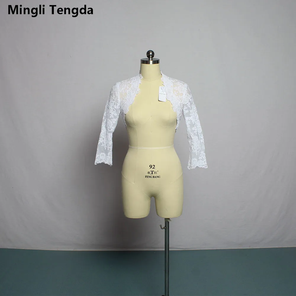 Женский Свадебный жакет Mingli Tengda накидка-болеро цвета слоновой кости/белого с