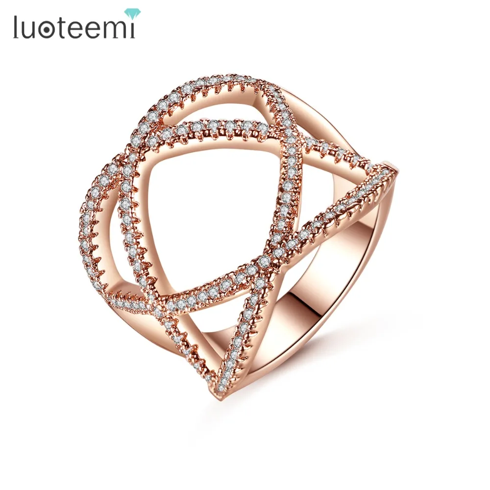 Luoteemi фирменные элегантные кольцо обручальное Мирко проложили AAA кубического