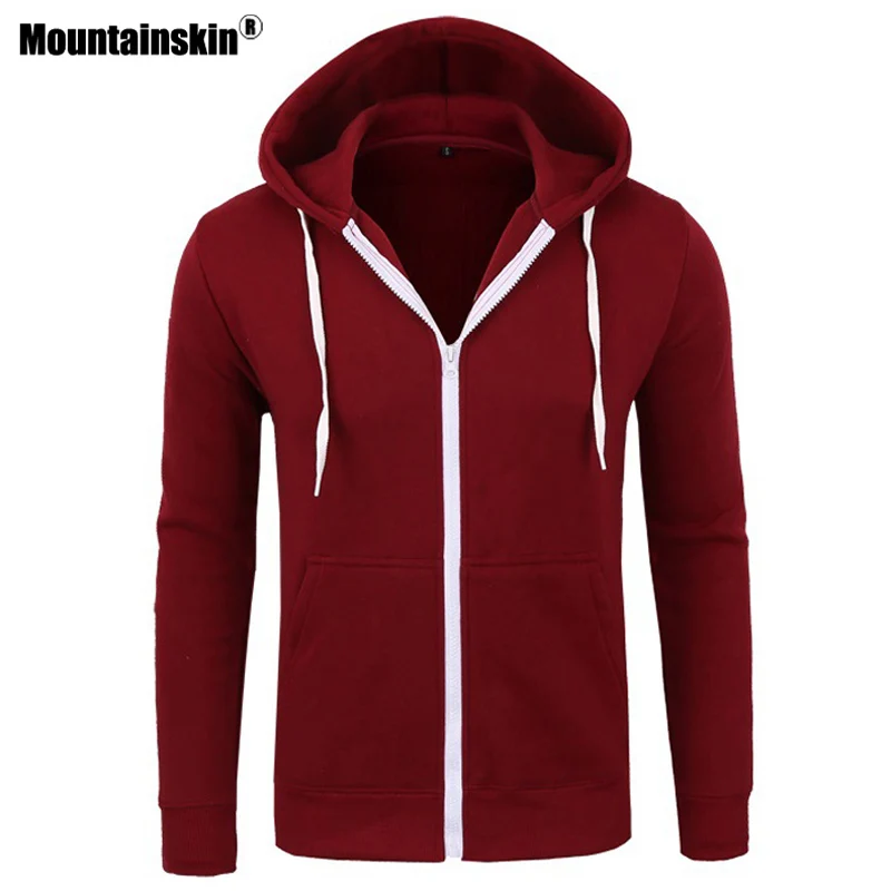 Мужская толстовка с капюшоном Mountainskin черная Повседневная приталенная куртка
