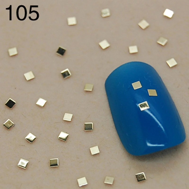

K105 Golden Metal Nail Art Jewelry Nail Decoration Tiny Slice Metal Stud Accessories