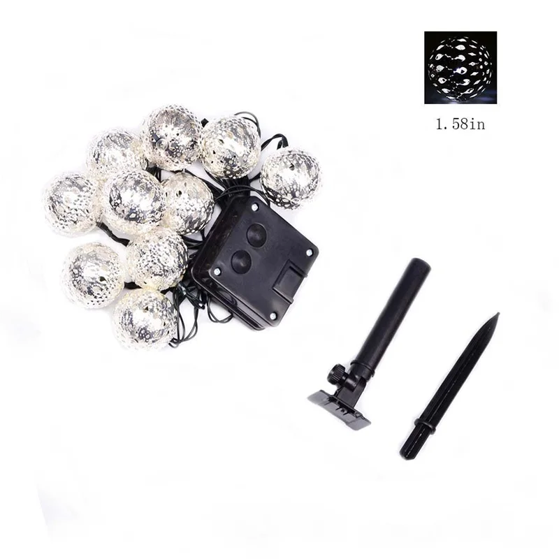 Водонепроницаесветильник гирлянда с 20 светодиодный на солнечной батарее