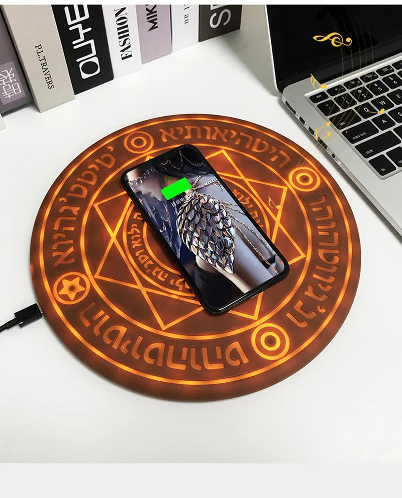 ATERWO Magic Circle Беспроводное зарядное устройство Qi Беспроводная Быстрая зарядка для iPhone X XS 8 samsung Xiaomi Redmi; Huawei Honor