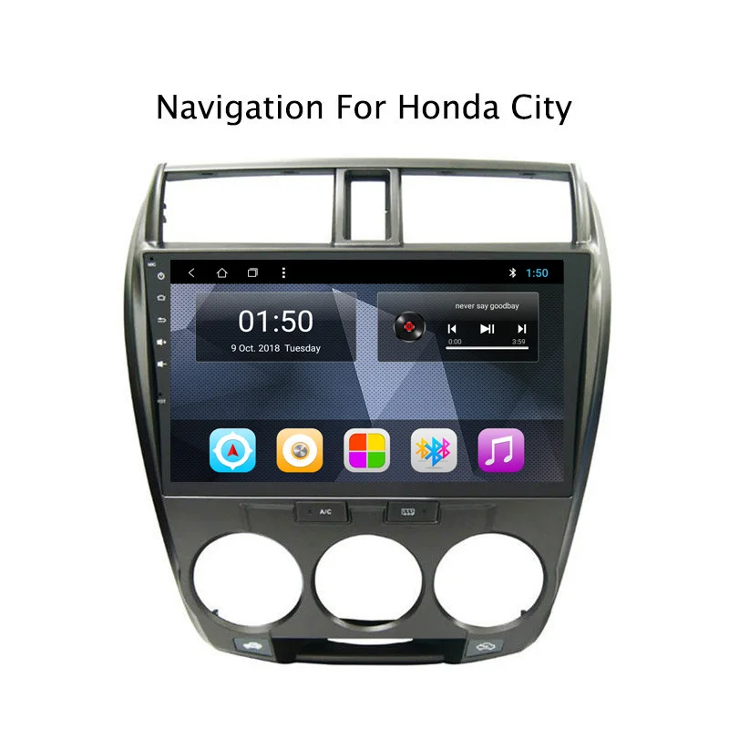 NAVITOPIA 10 1 дюймов 2G RAM 32G ROM Android 8 автомобильный DVD мультимедиа GPS навигация для Honda City