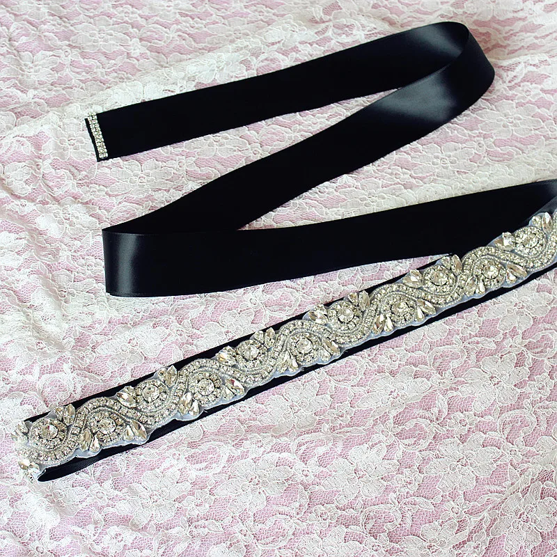 Роскошный свадебный пояс ручной работы с кристаллами Стразы чешские камни