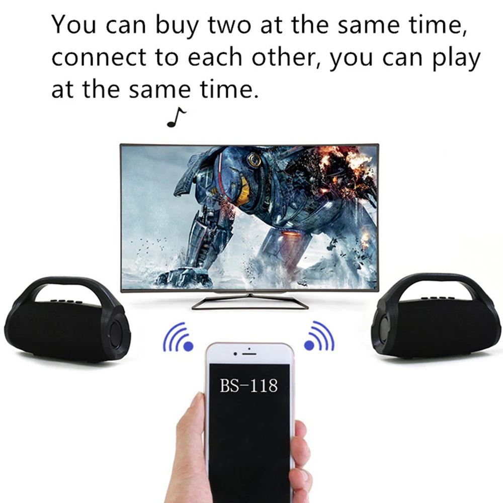 Портативный Bluetooth динамик беспроводной мини Открытый Колонка стерео сабвуфер