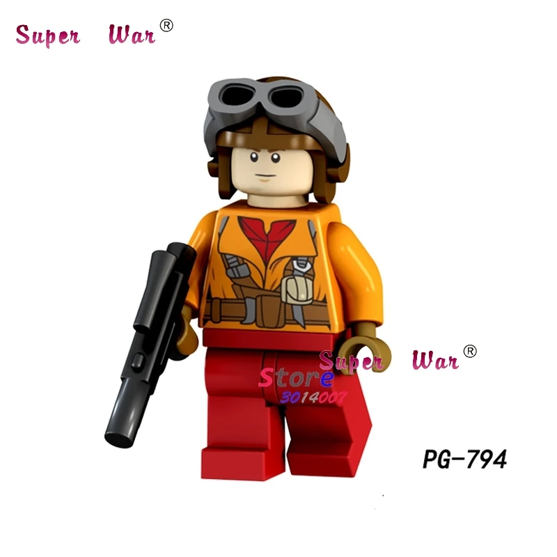 PG794 Одиночный Solo A Story Storm Wars Rebel Tie A-Wing Pilot Ki-Adi-Mundi Rey Luke building block игрушки для детей - Цвет: PG794