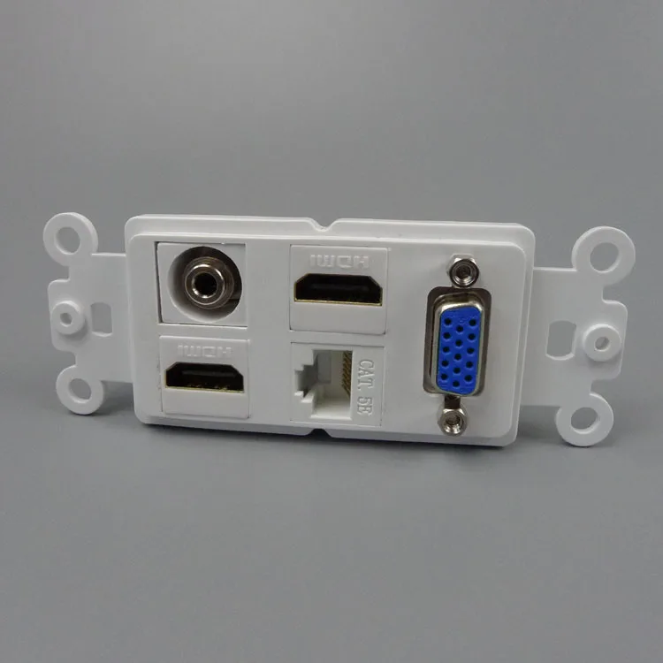 

1 X VGA 1 X 3.5 Audio 1 X RJ45 2 X HDMI Wall plate support free design