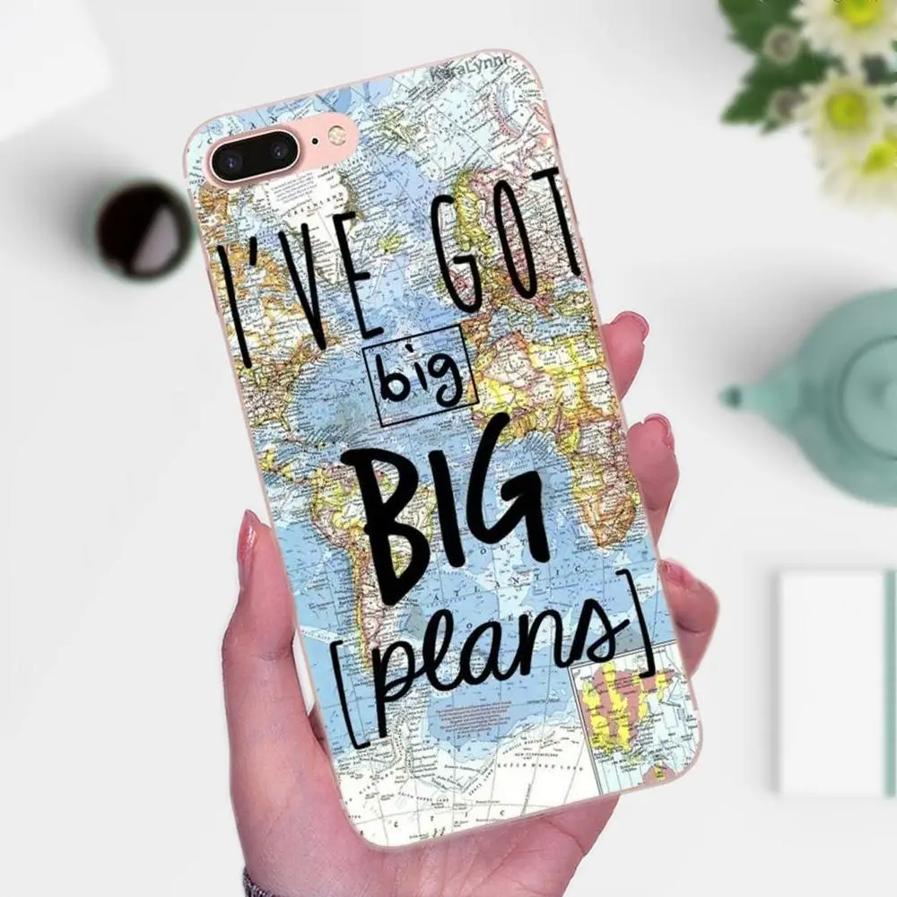 Путешествие делает сердце Путешествия самолет карта мира для Galaxy J1 J2 J3 J330 J4 J5 J6 J7