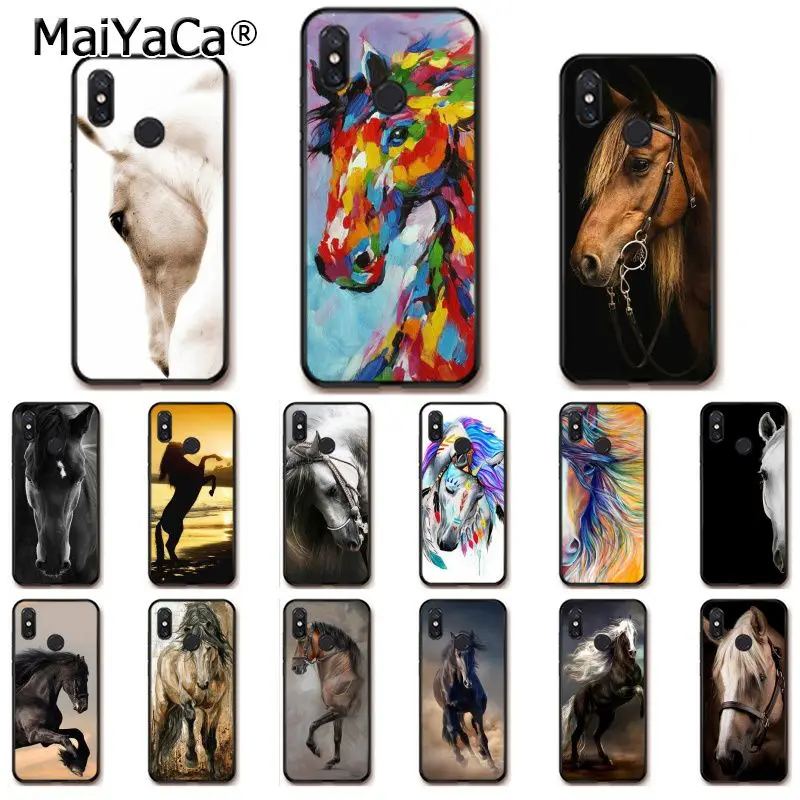 MaiYaCa чехол для телефона с акварельными лошадками Xiaomi Redmi8 4X 6A S2 7A 5A Redmi 5 5Plus Note5 7