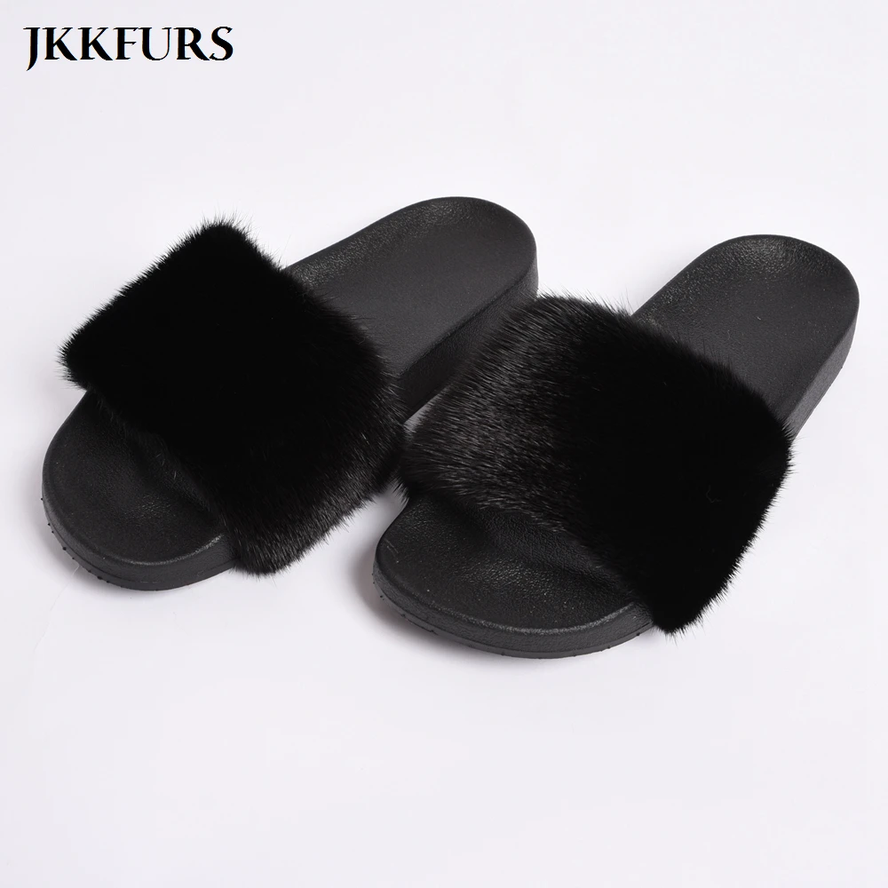 Женские слайды из натурального меха норки пушистый мех Новое поступление 2021