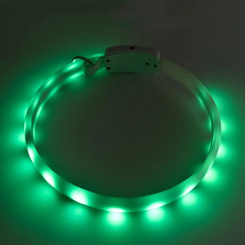 Ошейник для собак Цветной многофункциональный USB Перезаряжаемый осветительный