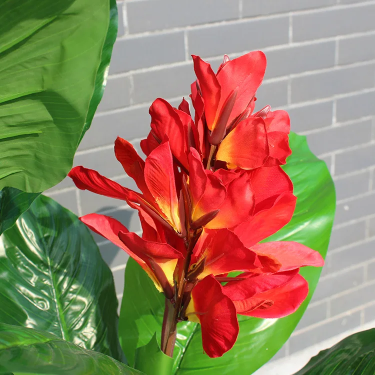 Искусственные растения, зелень, 130 см, Canna tree, внутренний искусственный цветок, искусственные декоративные цветы, искусственные растения