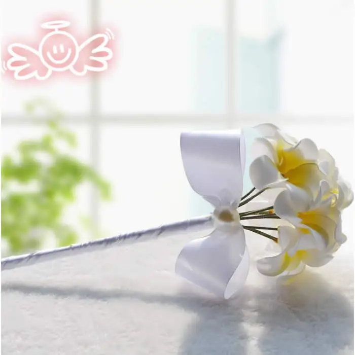 Искусственный плюмерия франгипани букет ручной невеста рука цветы свадебный