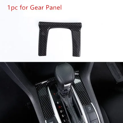 Gear Panel 2 Карбоновая Центральная панель управления рамка внутренние молдинги модификация пластиковая панель передач Накладка для Honda New Civic - Название цвета: Gear Panel 2