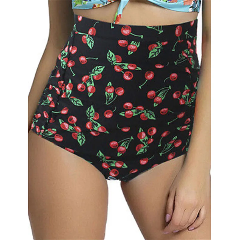 2017 женские плавки бикини с высокой талией принтом для плавания бразильские