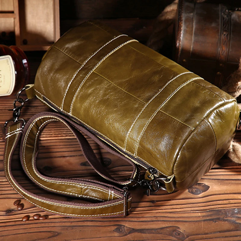 Женская сумка на одно плечо из натуральной кожи Большая вместительная через