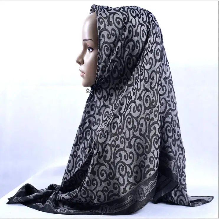 Женский Ретро платок из сатина мусульманские шарфы жаккардовые ретро тюрбанты