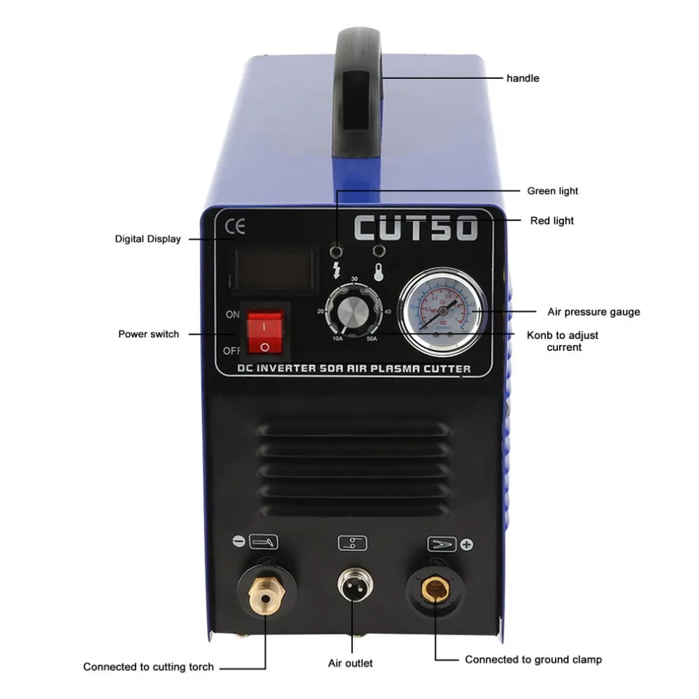 Плазменной резки CUT50 220 V Напряжение 50A аппарат для Плазма Резки и сварки companion
