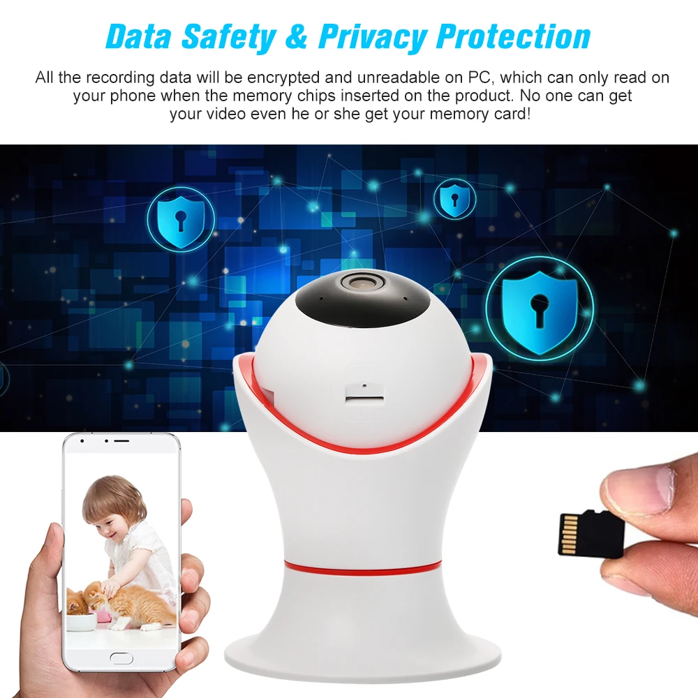Беспроводная ip камера 1080P WiFi для наблюдения за детьми/пожилыми/домашними
