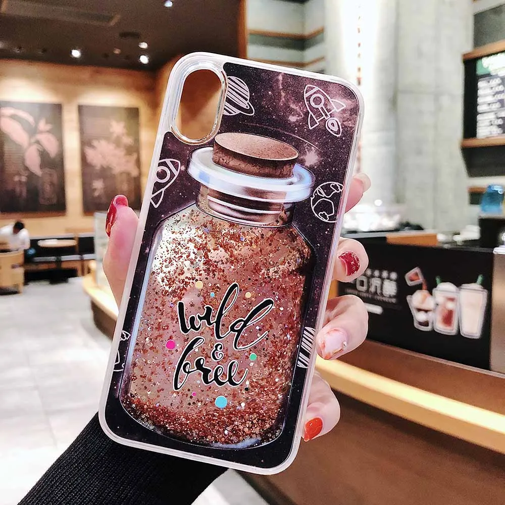 Чехол для телефона XCZJ Wishing bottle iPhone X XR Capa сыпучий песок с блестками чехол 7 6s plus 7plus 8