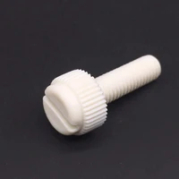 wkooa m6x25 screws thumb screws knurl head slotted fastener pp plastic white pack 500