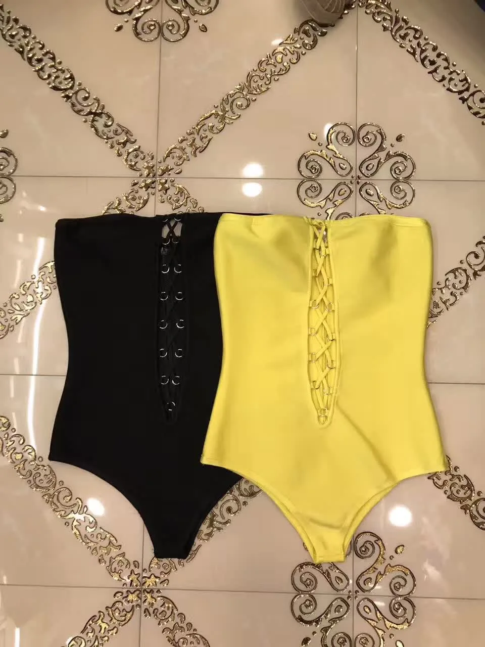 2017 самое популярное модное женское Боди без бретелек с перекрестным дизайном |