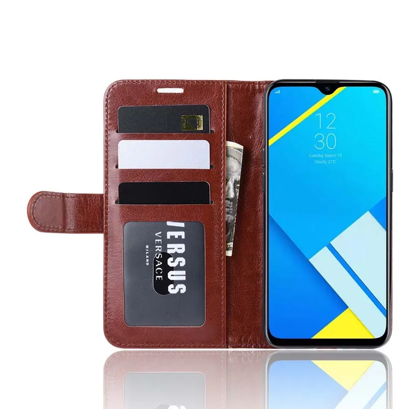 Yinghui R64 кожи Бумажник кожаный чехол для телефона Oppo Realme C2 A1K|Чехлы-портмоне| |