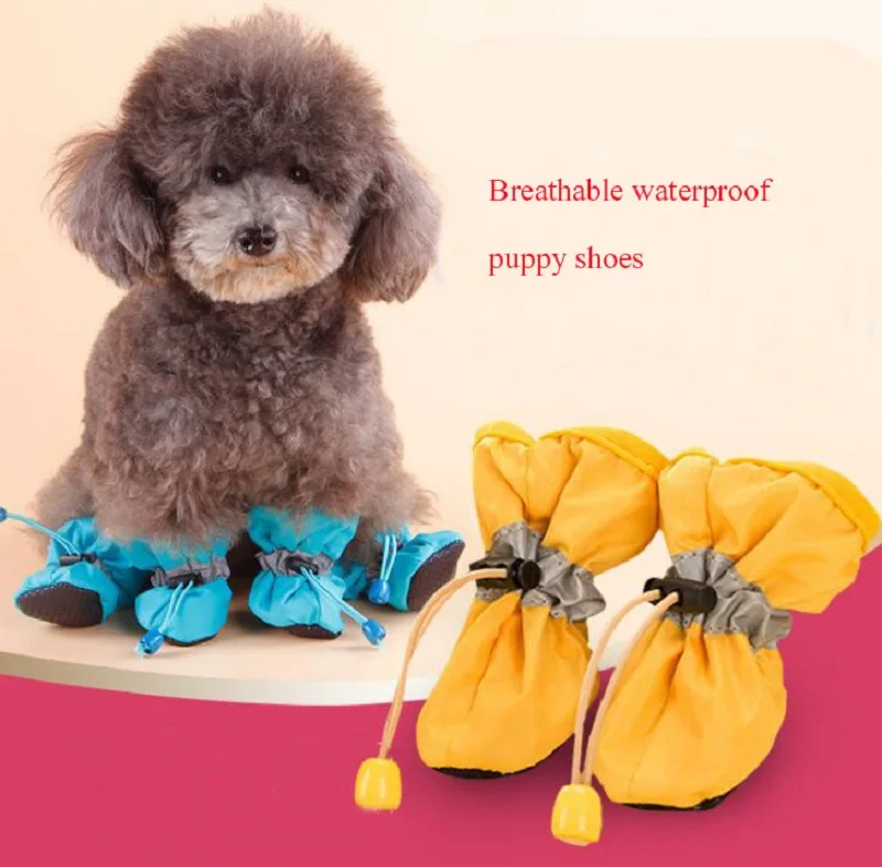 4 шт./компл. Обувь для собак водонепроницаемые непромокаемые ботинки обувь щенков