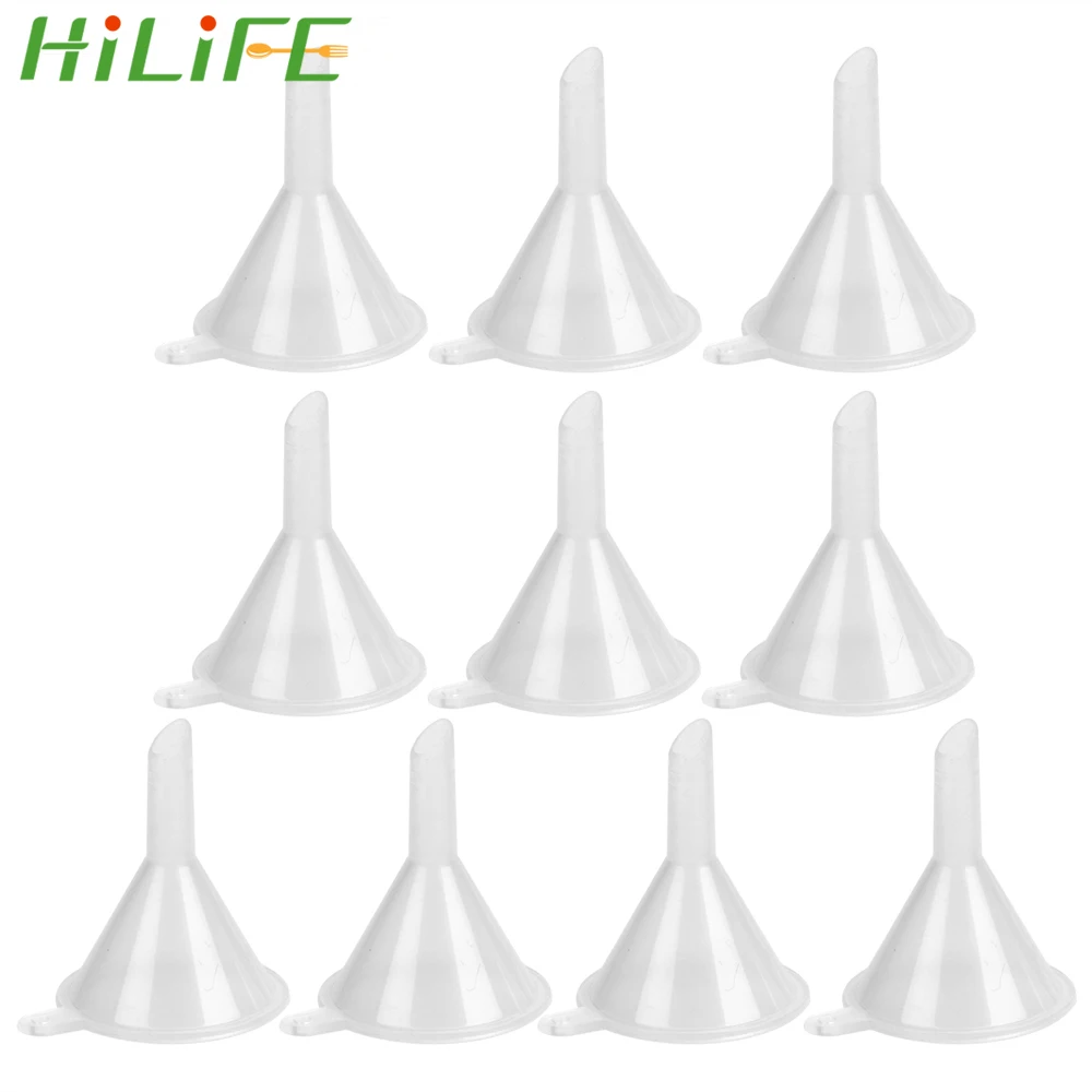 HILIFE маленькие горловины 10 шт./компл. Mini PP для заполнения плоской колбы бутылки с