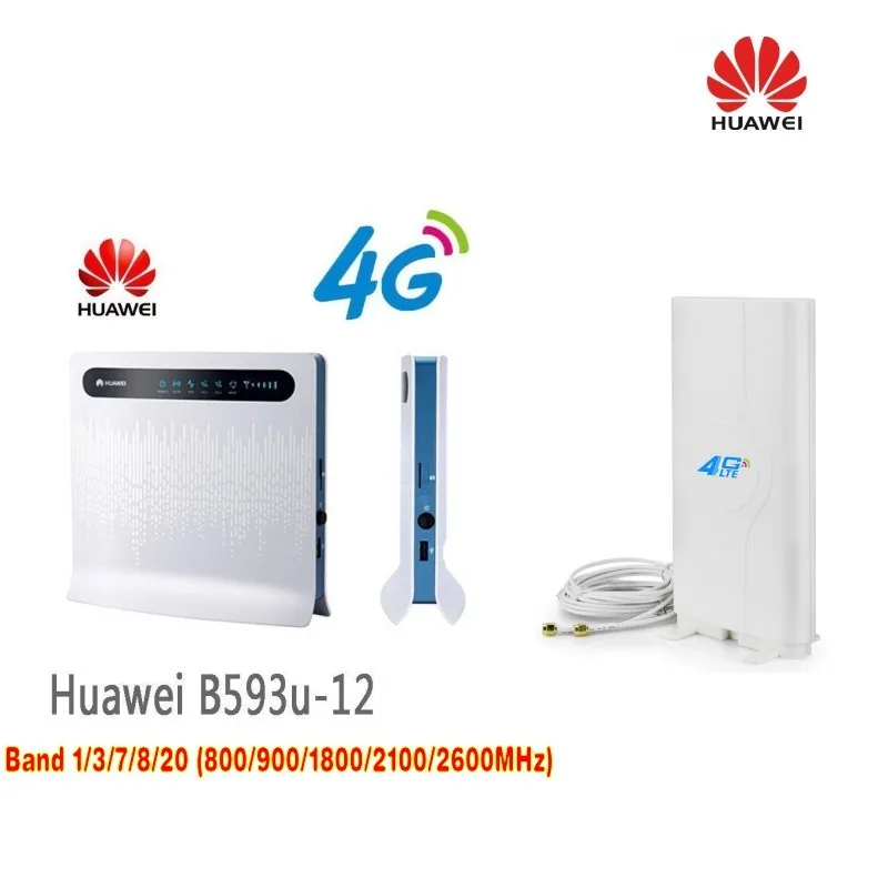 Антенна Huawei B593u 12 4G LTE Wireless CPE Router Gateway 100Mbps Moblie WiFi Hotspot plus 49dbi SMA 4g|antenna 4g smaantenna sma |