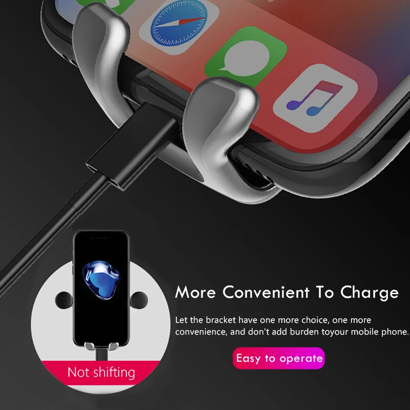 ! ACCEZZ Gravity Cool Metal Air Vent крепление подставка держатель для iPhone X samsung Xiaomi huawei