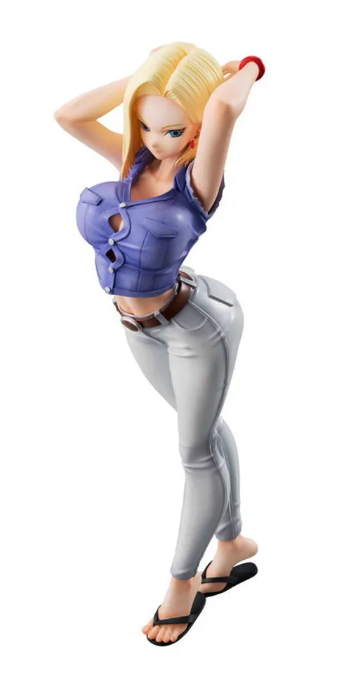 25 см Dragon Ball Z Сексуальная Android 18 лазурит фигурка ПВХ Новая коллекция Фигурки игрушки brinquedos коллекция